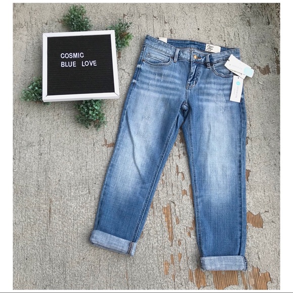 Cosmic blue love jeans boyfriend Clearance